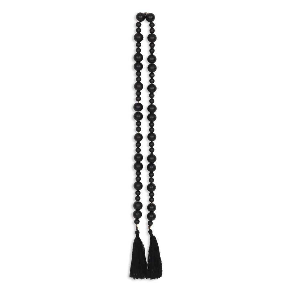 42" Black Wood Hand Painted Decorative Tassel HomeRoots