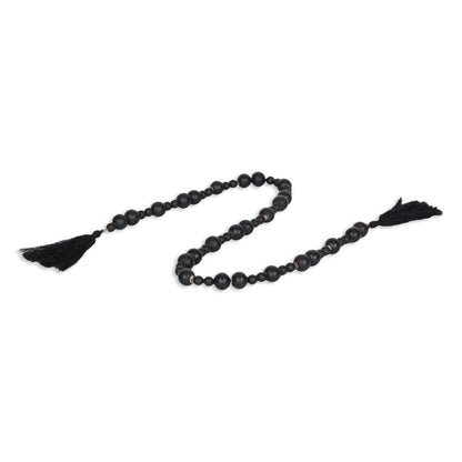 42" Black Wood Hand Painted Decorative Tassel HomeRoots