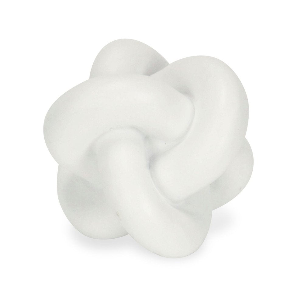 5" White Resin Knot Tabletop Sculpture HomeRoots