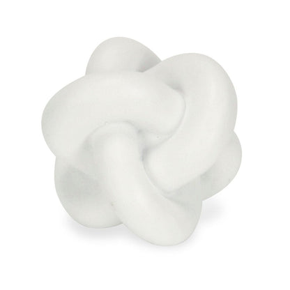 5" White Resin Knot Tabletop Sculpture HomeRoots