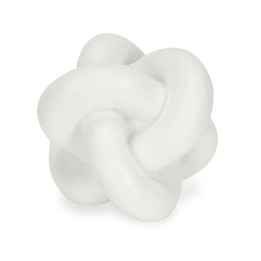5" White Resin Knot Tabletop Sculpture HomeRoots
