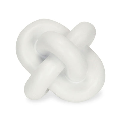 5" White Resin Knot Tabletop Sculpture HomeRoots