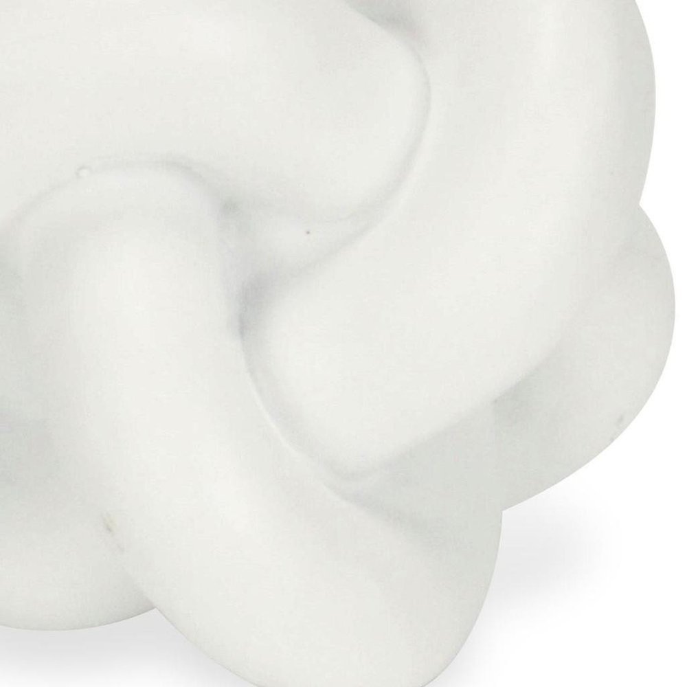 5" White Resin Knot Tabletop Sculpture HomeRoots
