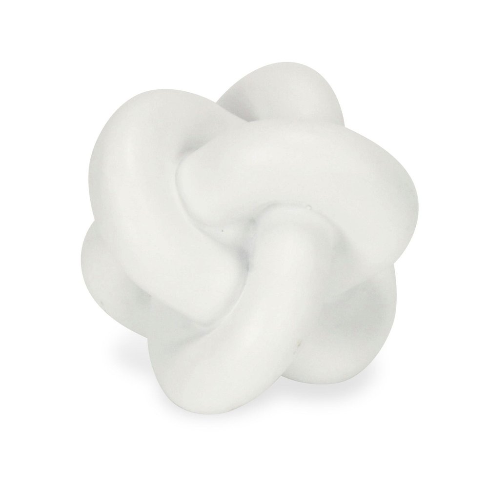 5" White Resin Knot Tabletop Sculpture HomeRoots