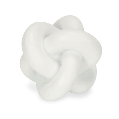 5" White Resin Knot Tabletop Sculpture HomeRoots
