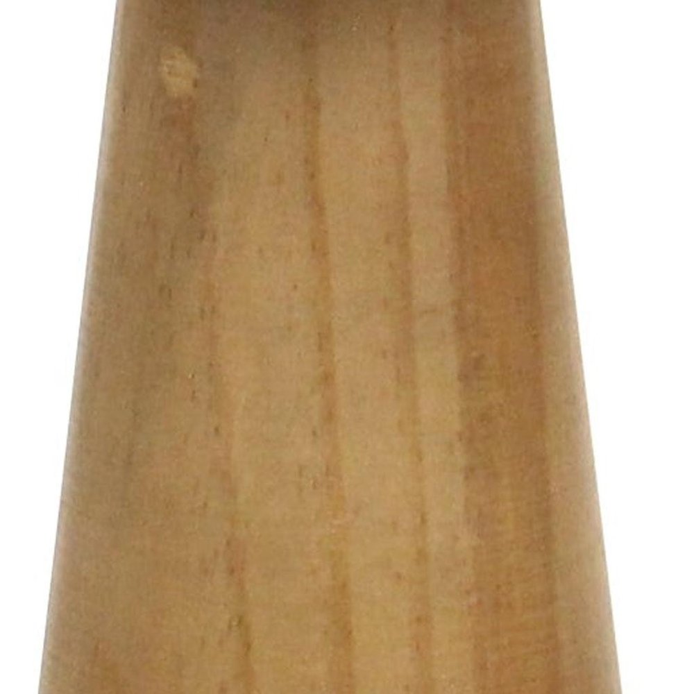 9" Brown And White Wood Hand Painted Mushroom Tabletop Sculpture HomeRoots