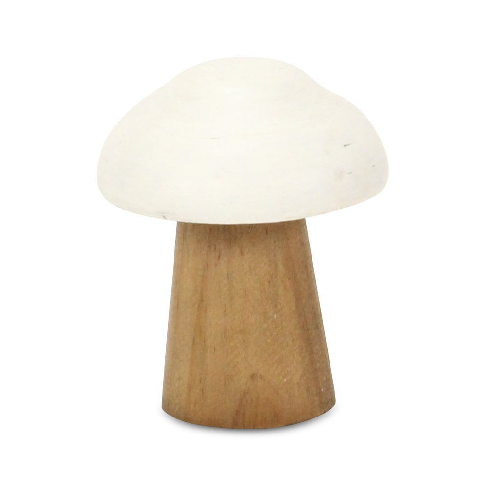 5" Brown And White Wood Hand Painted Tabletop Sculpture HomeRoots