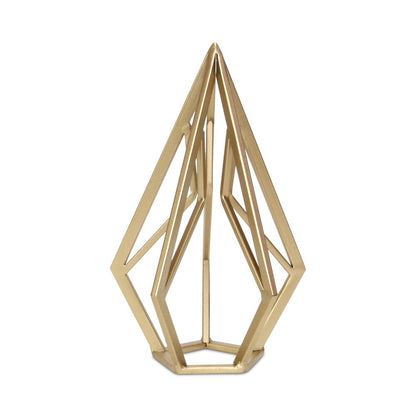 10" Gold Metal Open Geometric Tabletop Sculpture HomeRoots