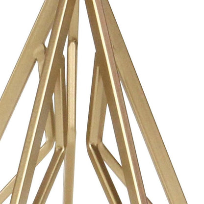 10" Gold Metal Open Geometric Tabletop Sculpture HomeRoots