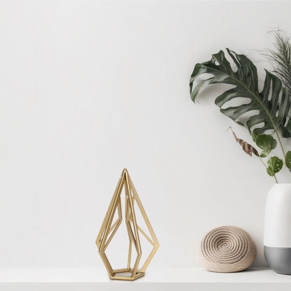 10" Gold Metal Open Geometric Tabletop Sculpture HomeRoots