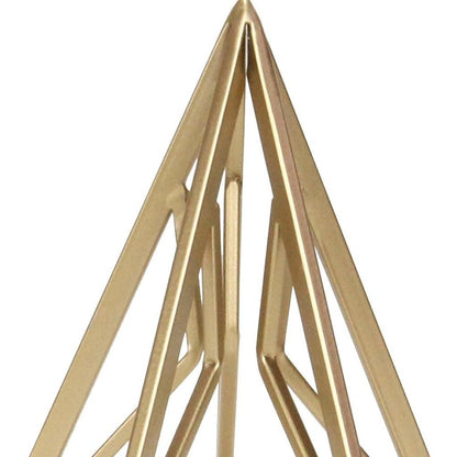10" Gold Metal Open Geometric Tabletop Sculpture HomeRoots