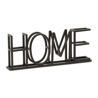 11" Black Metal Home Tabletop Sign HomeRoots