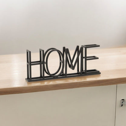 11" Black Metal Home Tabletop Sign HomeRoots