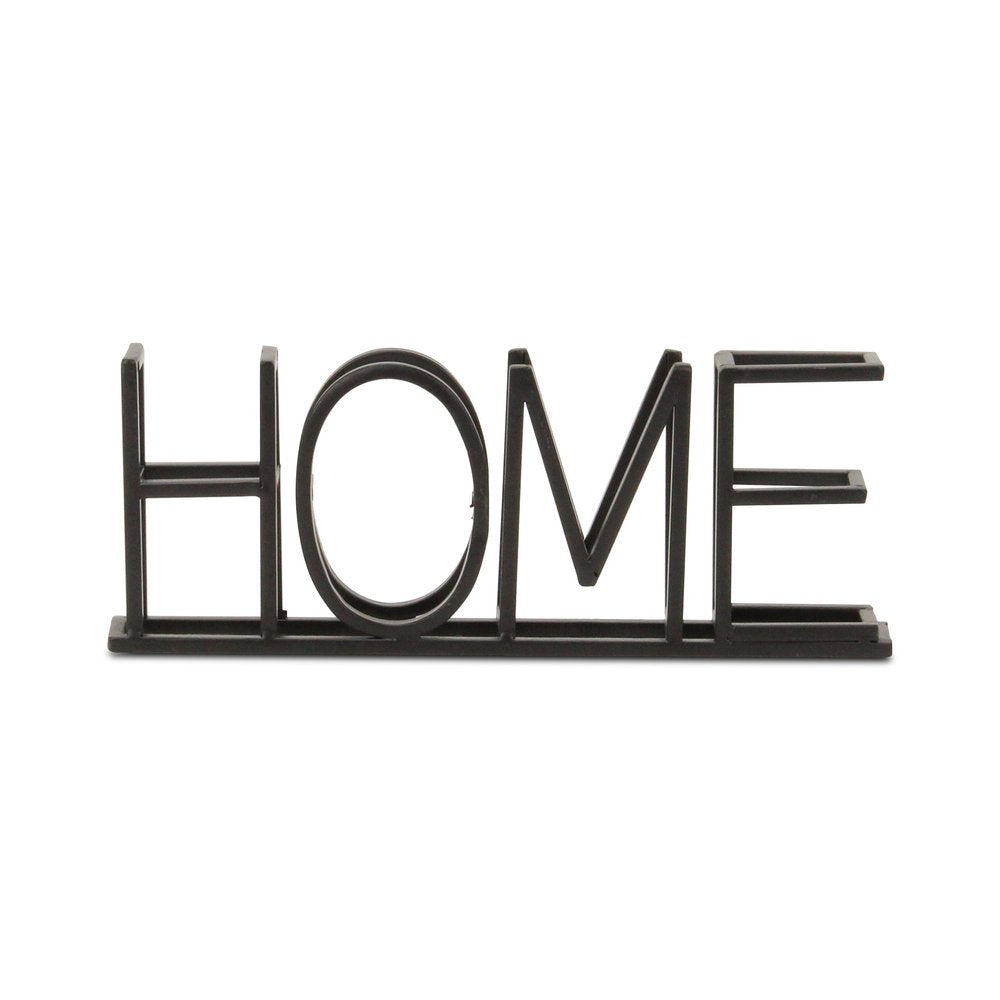 11" Black Metal Home Tabletop Sign HomeRoots