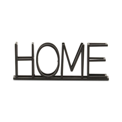 11" Black Metal Home Tabletop Sign HomeRoots