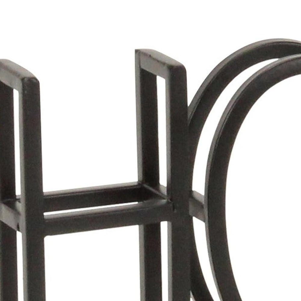 11" Black Metal Home Tabletop Sign HomeRoots