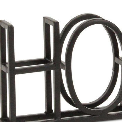 11" Black Metal Home Tabletop Sign HomeRoots