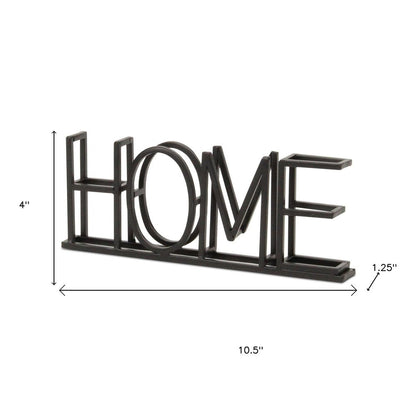 11" Black Metal Home Tabletop Sign HomeRoots