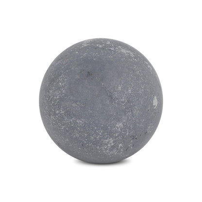 6" Silver Paper Mache Hand Painted Orb Decorative Orb HomeRoots