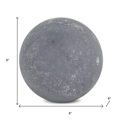 6" Silver Paper Mache Hand Painted Orb Decorative Orb HomeRoots