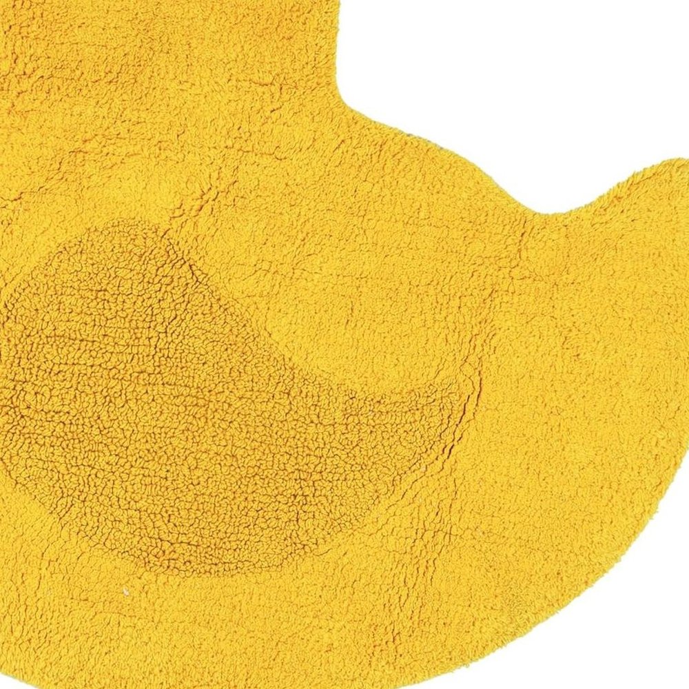 25" Yellow Cotton Rubber Duckie Youthful Bath Rug — view 3