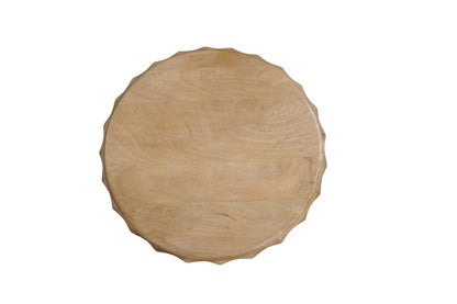 23" Brown Solid Wood Round Block End Table HomeRoots