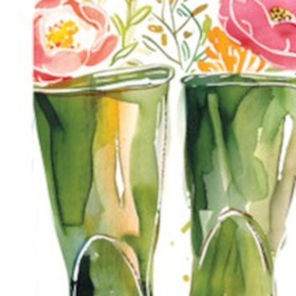 36" White Green And Pink Solid Wood Floral Bouquet Hello Spring Porch Sign HomeRoots