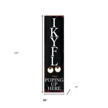 11" Black And White Solid Wood Porch Sign HomeRoots