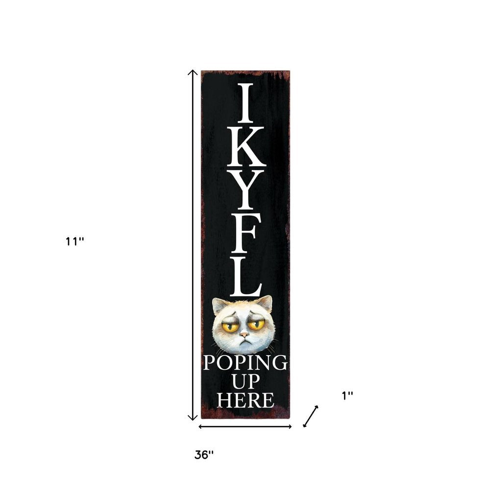 11" Black And White Solid Wood Porch Sign HomeRoots