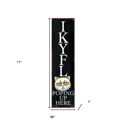 11" Black And White Solid Wood Porch Sign HomeRoots