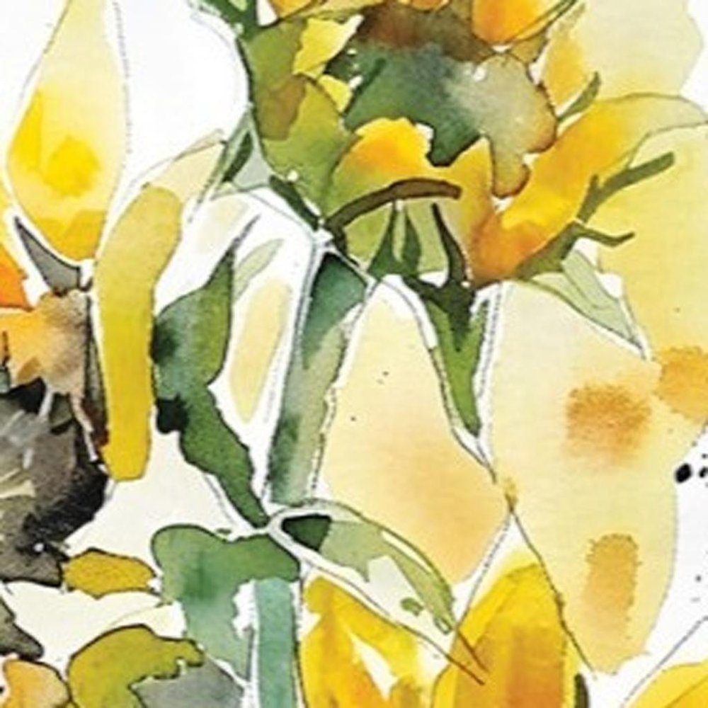 36" White Yellow And Green Sunflowers Solid Wood Porch Sign HomeRoots