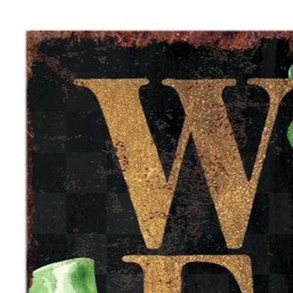 36" Black Gold And Green Solid Wood Welcome St Patrick's Day Porch Sign HomeRoots