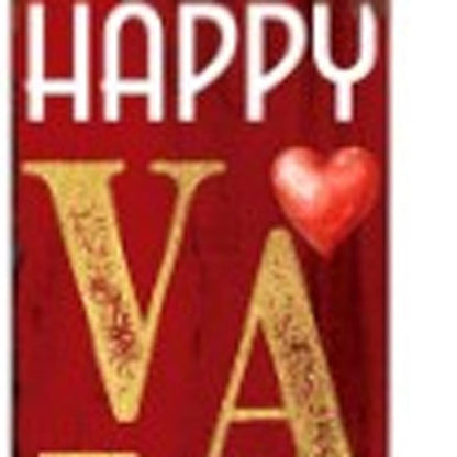 72" Red Gold And Pink Valentine's Day Solid Wood Porch Sign HomeRoots