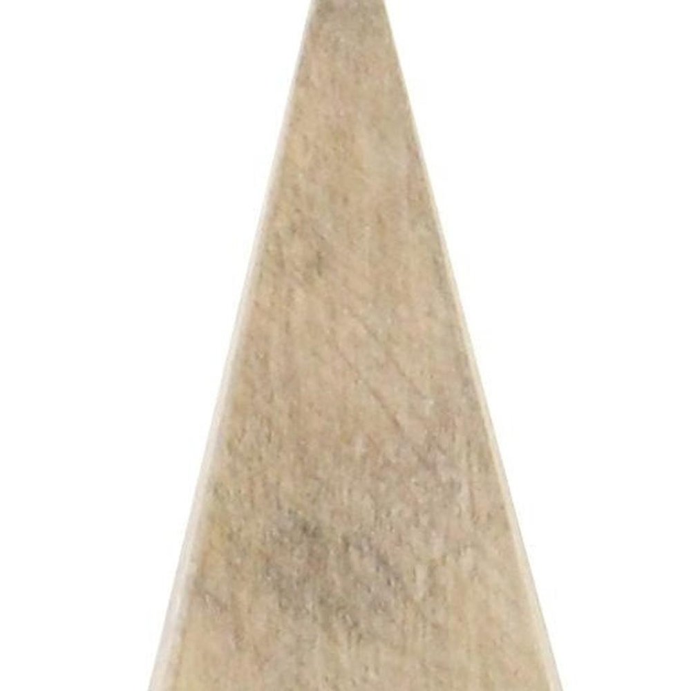 6" Natural Solid Wood Pyramid Decorative Sculpture HomeRoots