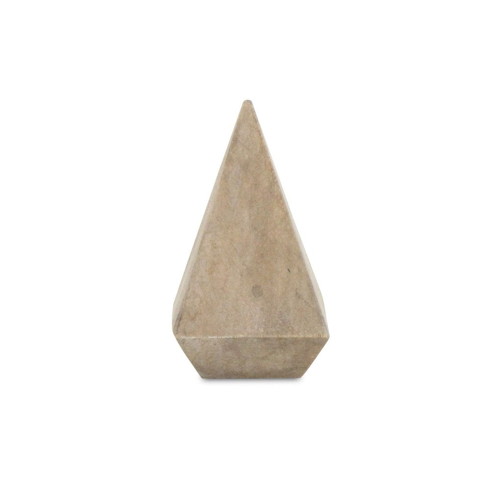 4" Natural Solid Wood Pyramid Decorative Sculpture HomeRoots