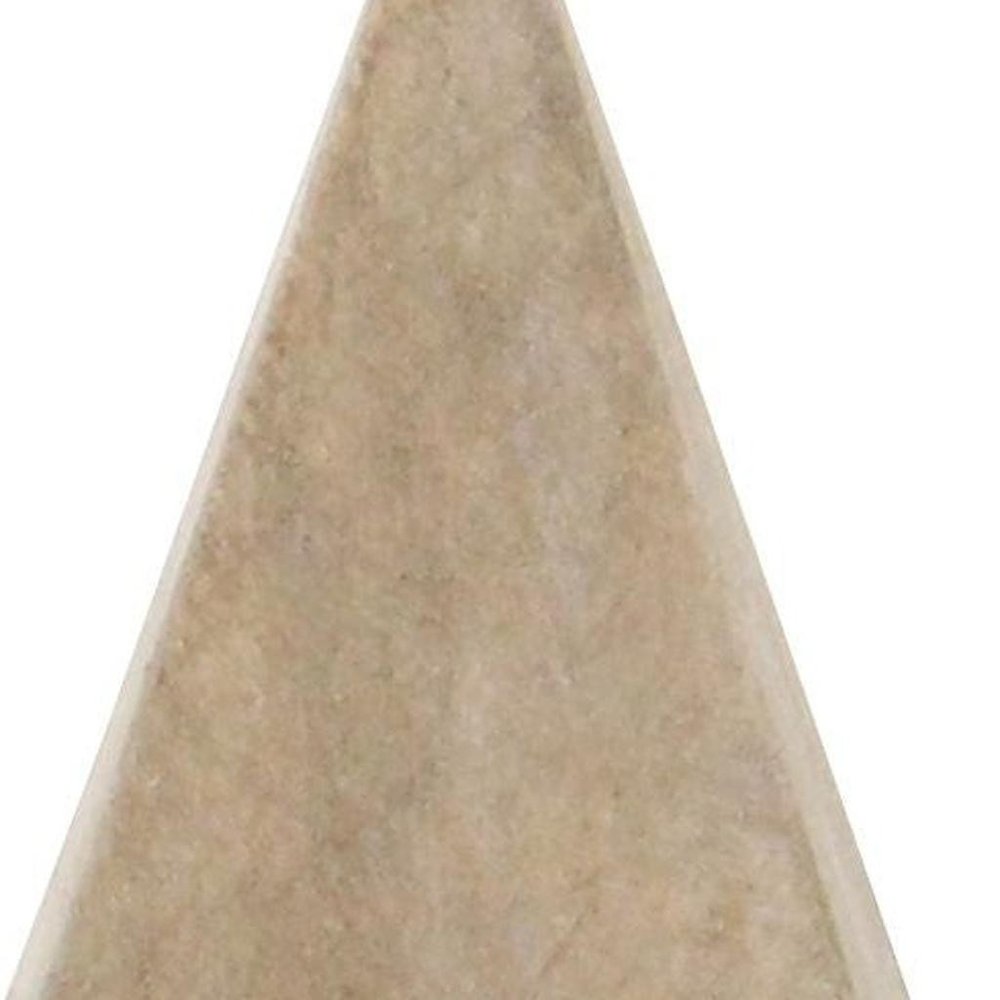 4" Natural Solid Wood Pyramid Decorative Sculpture HomeRoots