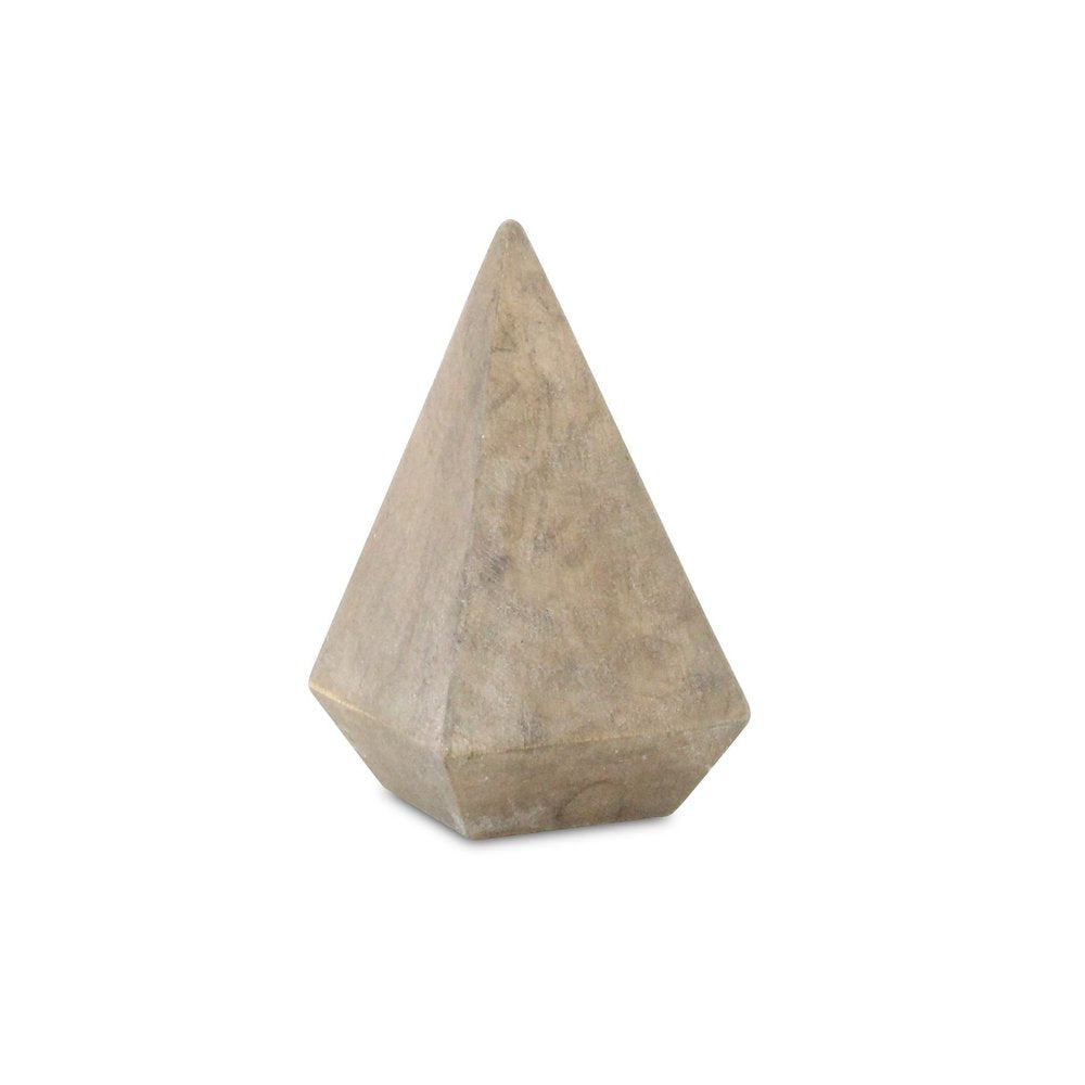 4" Natural Solid Wood Pyramid Decorative Sculpture HomeRoots