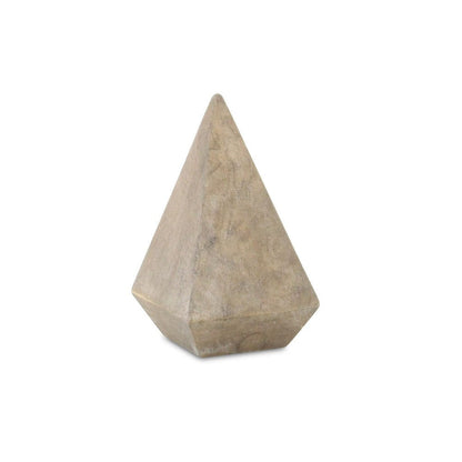4" Natural Solid Wood Pyramid Decorative Sculpture HomeRoots