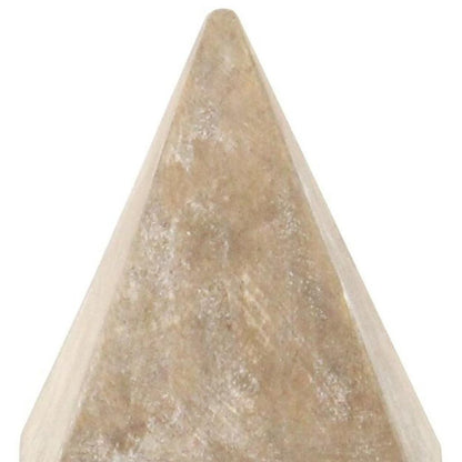3" Brown Solid Wood Pyramid Decorative Sculpture HomeRoots