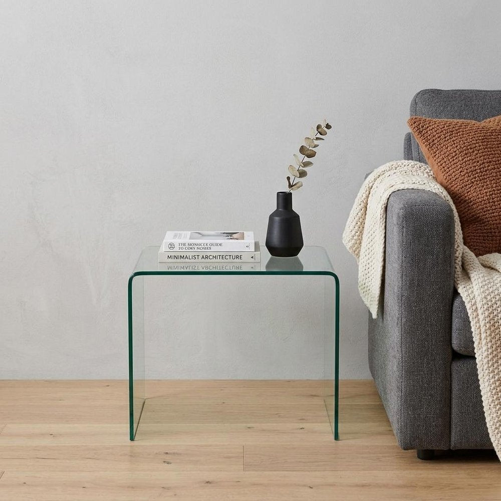 19" Clear Glass Sled End Table — view 10