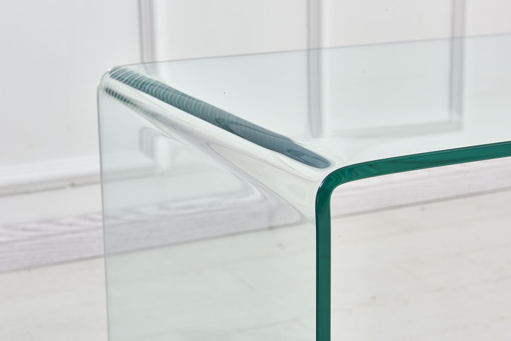 19" Clear Glass Sled End Table — view 9