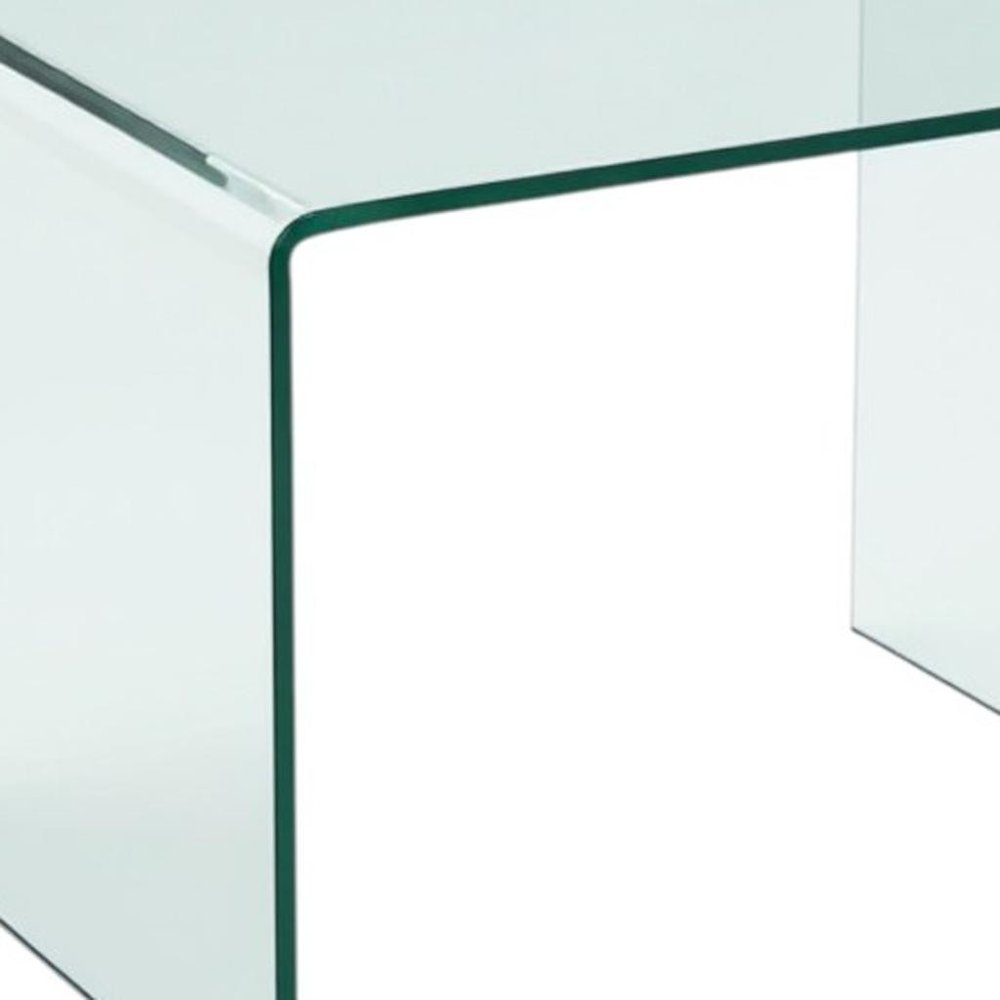 19" Clear Glass Sled End Table — view 6