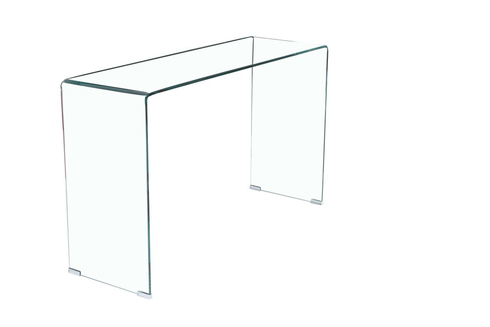 43" Clear Glass Solid Console Table — view 3