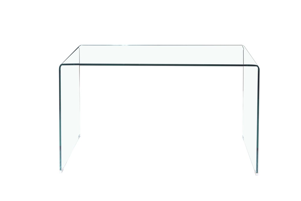 43" Clear Glass Solid Console Table — view 6