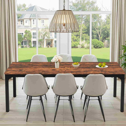 46" Brown and Black Wood and Iron Dining Table HomeRoots