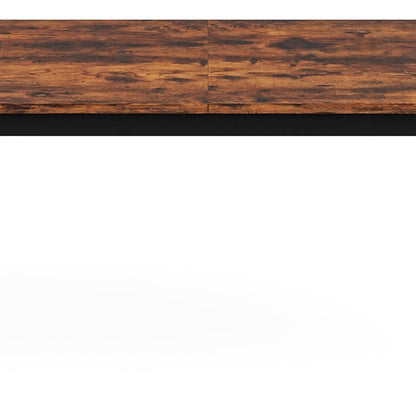 46" Brown and Black Wood and Iron Dining Table HomeRoots