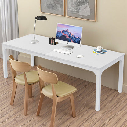 46" White Wood and Iron Dining Table HomeRoots