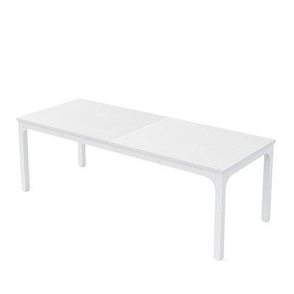 79" White Wood and Iron Dining Table HomeRoots