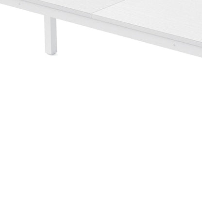 79" White Wood and Iron Dining Table HomeRoots