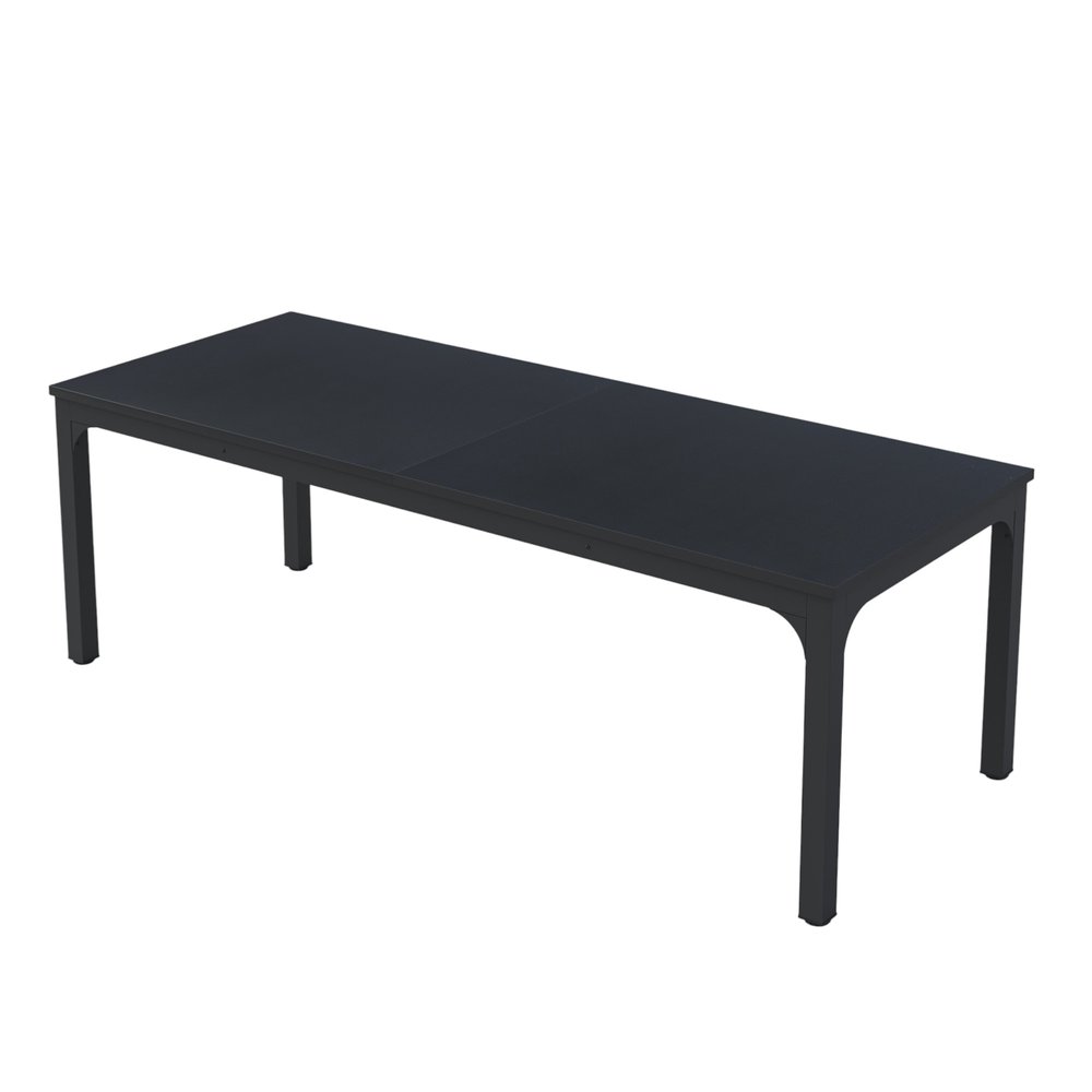 46" Black Wood and Iron Dining Table HomeRoots